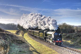 Картинка техника паровозы состав локомотив