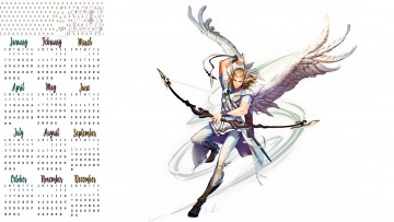 Картинка календари фэнтези оружие крылья лук мужчина