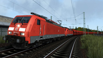 обоя техника, 3d, поезд