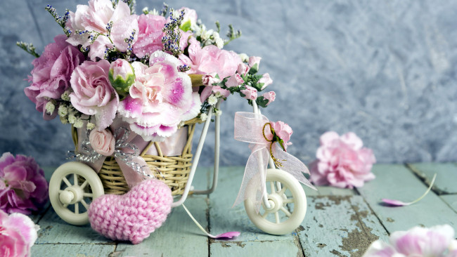 Обои картинки фото цветы, букеты,  композиции, гвоздики