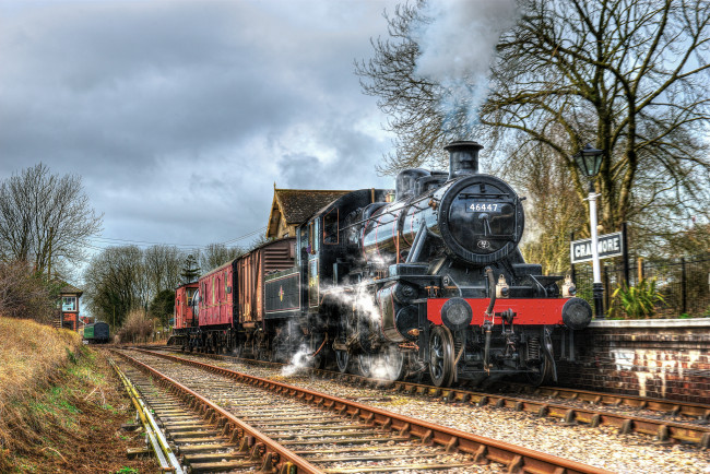 Обои картинки фото техника, паровозы, локомотив, состав