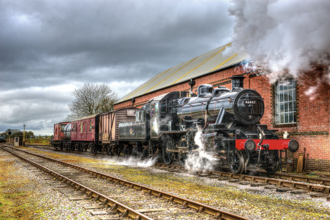 Обои картинки фото техника, паровозы, состав, локомотив