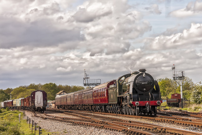 Обои картинки фото техника, паровозы, состав, локомотив