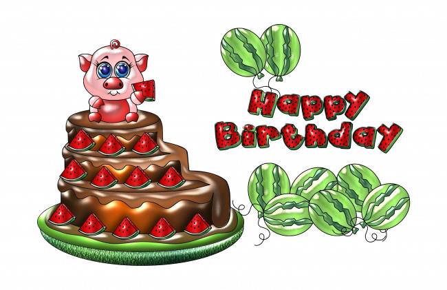 Обои картинки фото праздничные, день рождения, торт