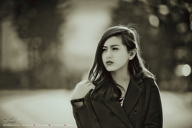 Обои картинки фото календари, компьютерный дизайн, женщина, девушка, calendar, 2019