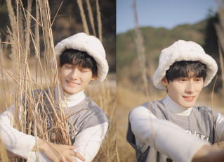 Картинка мужчины wang+zhuocheng актер свитер шапка колоски