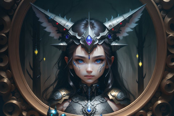 Картинка фэнтези девушки нейросети графика нейроарт ai art нейронные сети рисунки нейро искусство