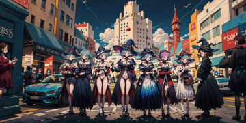 Картинка аниме город +улицы +интерьер +здания нейросети графика нейроарт ai art нейронные сети рисунки нейро искусство