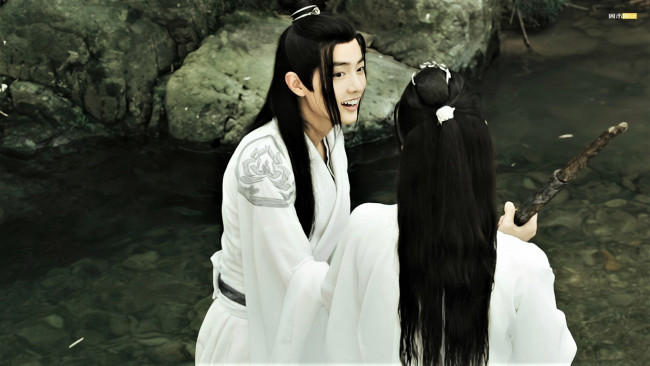 Обои картинки фото разное, знаменитости, сяо, чжань, ван, ибо, озеро, костюмы