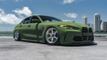 Картинка bmw+m3 автомобили bmw green m3 town