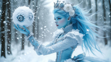 Картинка 3д+графика фантазия+ fantasy нейросети графика нейроарт ai art нейронные сети рисунки нейро искусство нейрографика graphics neuroart neural networks drawings neuro neurography снежная королева