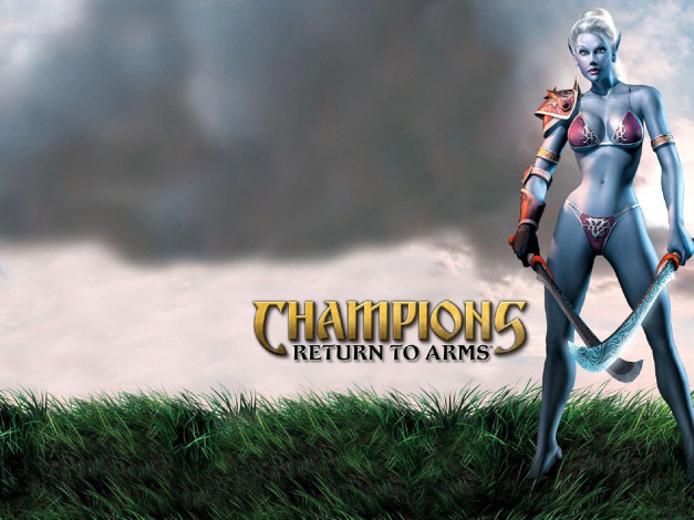 Обои картинки фото видео игры, champions,  return to arms, девушка, эльфийка, оружие