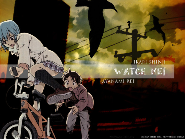 Обои картинки фото neon, genesis, evangelion, аниме