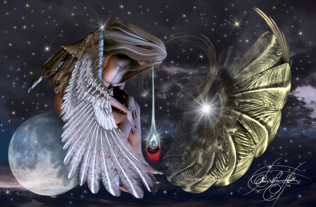 Обои картинки фото 3д, графика, angel, ангел