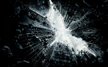 обоя кино, фильмы, the, dark, knight, небоскреб, разрушение, город, здания, batman, darkknightrises