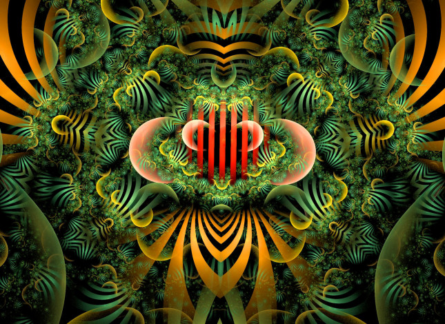 Обои картинки фото 3д, графика, fractal, фракталы, цвета, тёмный, фрактал, узор