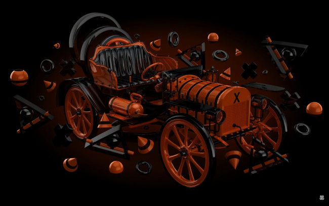 Обои картинки фото 3д, графика, modeling, моделирование, авто