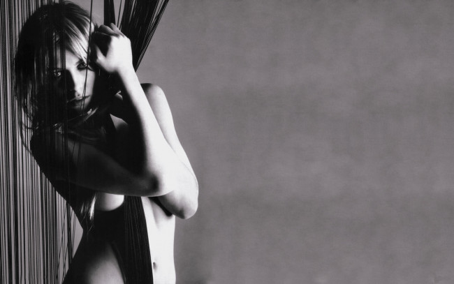 Обои картинки фото Abigail Clancy, девушки, , , черно-белое, фото