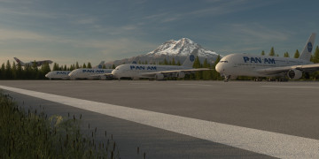 Картинка авиация 3д рисованые graphic стоянка самолеты