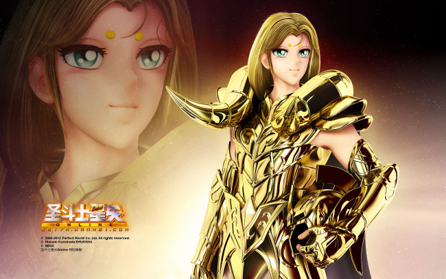 Обои картинки фото saint, seiya, online, видео, игры, девушка, доспехи