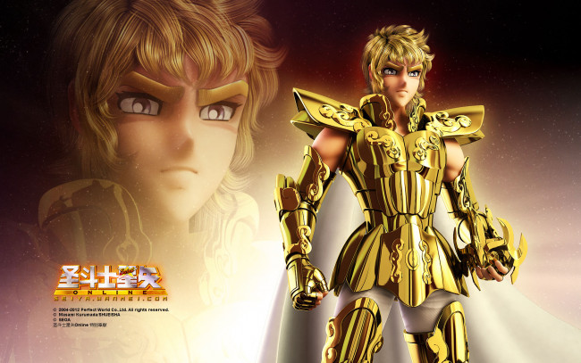Обои картинки фото saint, seiya, online, видео, игры, доспехи, парень
