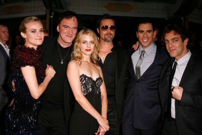 Обои картинки фото разное, знаменитости, квентин, тарантино, брэд, питт, мелани, лоран, диана, крюгер