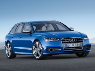Картинка автомобили audi s6 avant 4g-c7 2014г синий