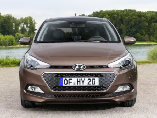 обоя автомобили, hyundai, i20, ib, 2014г, коричневый