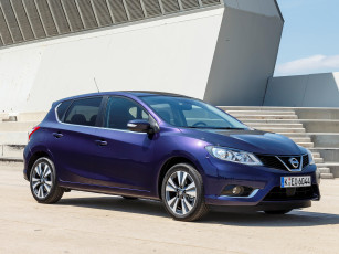 обоя автомобили, nissan, datsun, pulsar, синий, 2014г