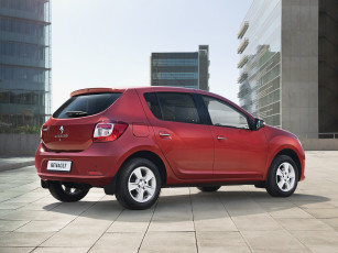 обоя автомобили, renault, sandero, ru-spec, 2014г, красный