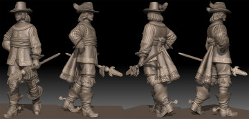 Картинка 3д+графика _science+fiction шляпа мужчина