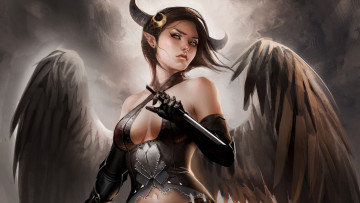 Картинка фэнтези существа ангел девушка