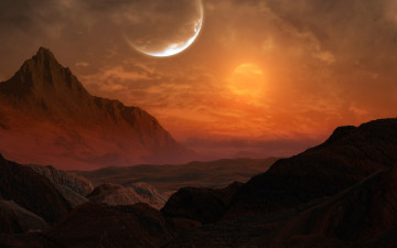 Картинка 3д+графика атмосфера настроение+ atmosphere+ +mood+ cosmos stars planets