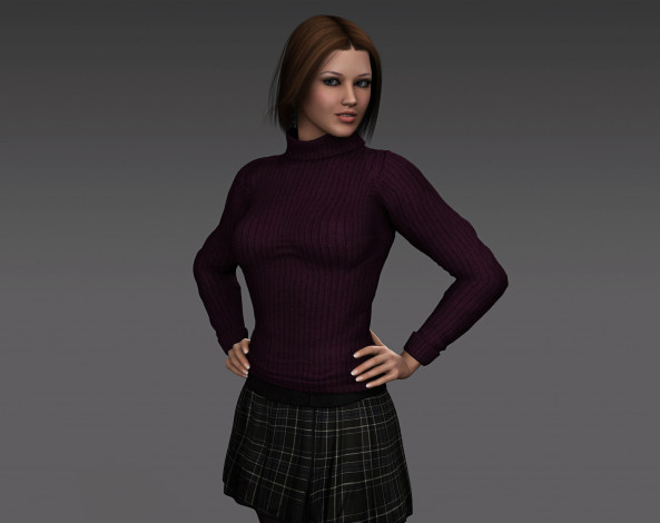 Обои картинки фото 3д графика, люди , people, девушка, фон, взгляд