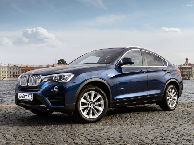 Обои картинки фото автомобили, bmw, f26, xdrive30d, x4, синий, 2014г