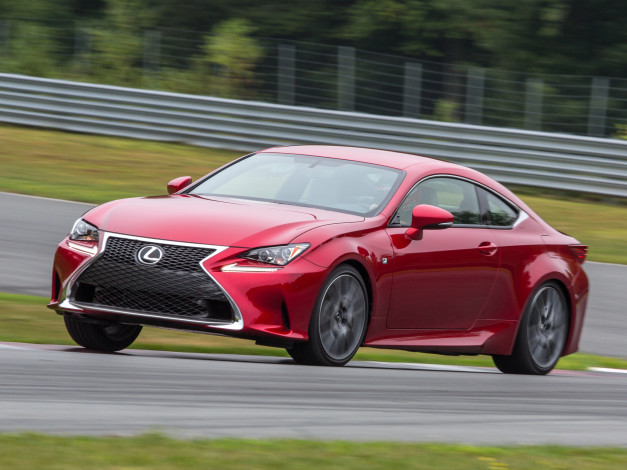 Обои картинки фото автомобили, lexus, rc, 350, f-sport, 2014г, красный