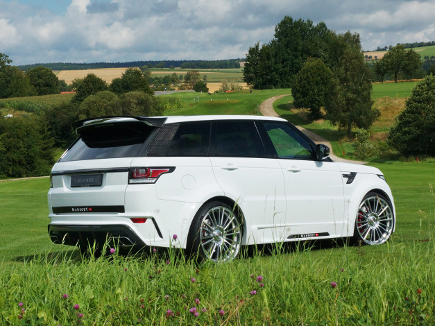 Обои картинки фото автомобили, range rover, mansory, range, rover, sport, 2014г, светлый
