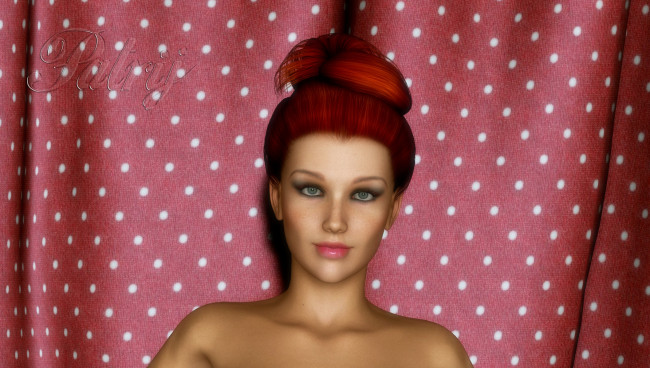 Обои картинки фото 3д графика, портрет , portraits, фон, взгляд, девушка