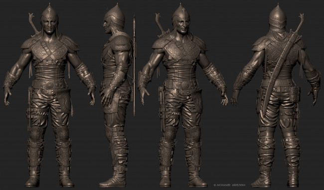 Обои картинки фото 3д графика, _science fiction, доспехи, воин, лук