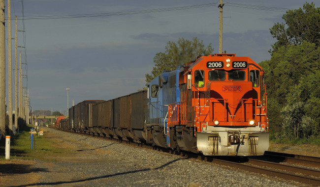 Обои картинки фото техника, поезда, железная, дорога, рельсы, локомотив, состав