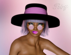 Картинка 3д+графика портрет+ portraits девушка взгляд фон