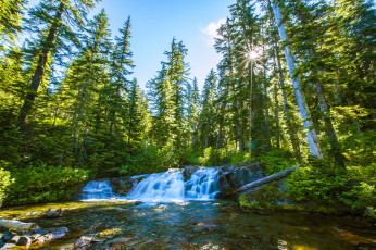 Картинка природа водопады простор