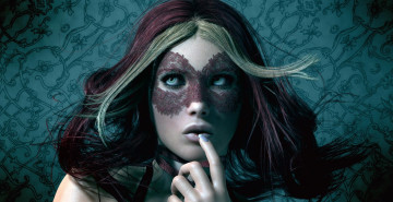 Картинка 3д+графика портрет+ portraits волосы взгляд фон