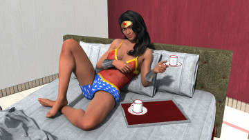 Картинка 3д+графика фантазия+ fantasy девушка взгляд фон