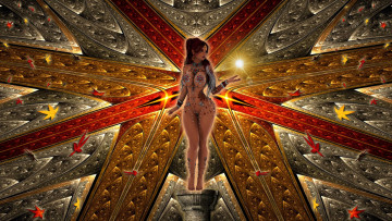 Картинка 3д+графика фантазия+ fantasy взгляд фон девушка