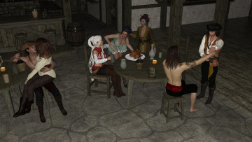 Картинка 3д+графика люди+ people девушки фон взгляд