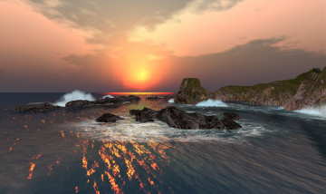 Картинка природа восходы закаты простор