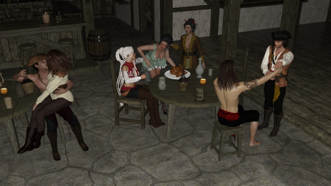 Обои картинки фото 3д графика, люди , people, девушки, фон, взгляд