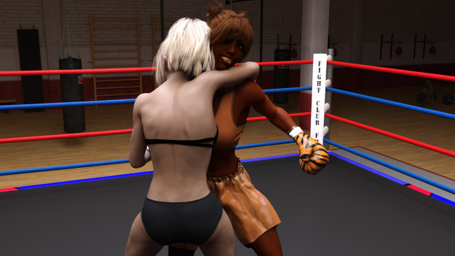 Обои картинки фото 3д графика, спорт , sport, бокс, ринг, фон, взгляд, девушки