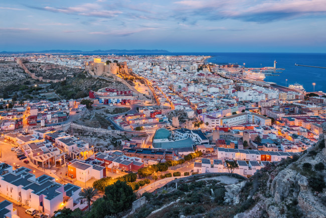 Обои картинки фото almer&, 237, a desde el cerro de la mellizas,  andaluc&, города, - панорамы, простор